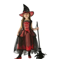 Clearance Disfraz de Bruja Chic Roja para niña