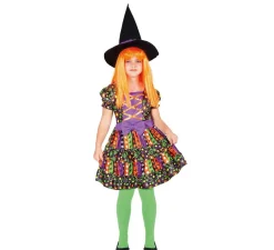 Disfraz de Bruja Psicodélica para niña
