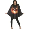 Discount Disfraz de Calabaza en Poncho Negro para mujer