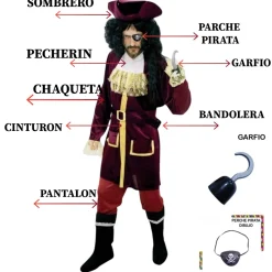 Disfraz de Capitán Garfio para Hombre