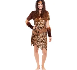 Outlet Disfraz de Cavernícola Animal Print para mujer