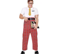 Sale Disfraz de Colegial Novato Empollón con gafas para hombre