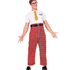 Sale Disfraz de Colegial Novato Empollón con gafas para hombre