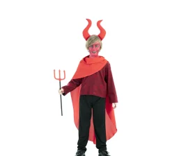 Sale Disfraz de Demonio Cornudo Rojo para niño