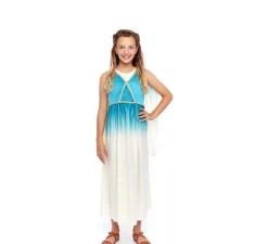 Clearance Disfraz de Diosa Griega Azul y Blanco para niña