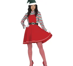 Disfraz de Elfa de Papá Noel para mujer