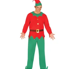 Disfraz de Elfo Clásico Rojo y Verde para hombre