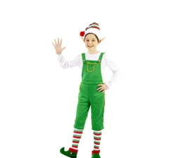 Disfraz de Elfo Verde con gorro para niños