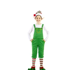 Disfraz de Elfo Verde con gorro para niños