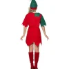 Disfraz de Elfo Verde y Rojo de Mujer para Navidad