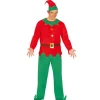 Hot Disfraz de Elfo verde y rojo para hombre