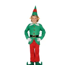 Disfraz de Elfo verde y rojo para niño