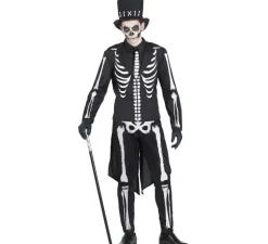 Disfraz de Esqueleto Elegante para hombre
