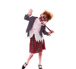 Disfraz de Estudiante Zombie para niña