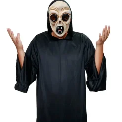 Outlet Kebedo Moda Disfraz de Extraterrestre hombre adulto - Máscara de Látex, Túnica y Guantes