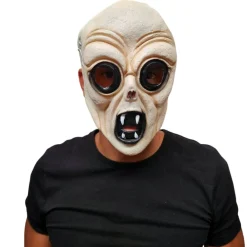 Outlet Kebedo Moda Disfraz de Extraterrestre hombre adulto - Máscara de Látex, Túnica y Guantes