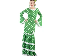 Disfraz de Flamenca Verde con lunares para mujer