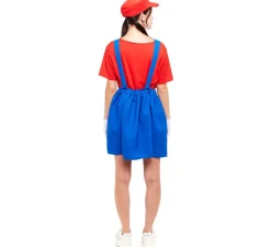 Disfraz de Fontanera Roja de Videojuegos para mujer