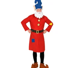 Sale Disfraz de Gnomo Rojo Trabajador para hombre