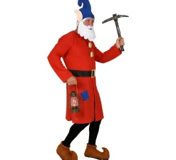 Sale Disfraz de Gnomo Rojo Trabajador para hombre
