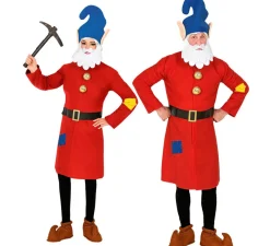Sale Disfraz de Gnomo Rojo Trabajador para hombre