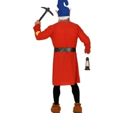 Sale Disfraz de Gnomo Rojo Trabajador para hombre