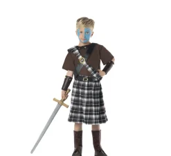 Sale Disfraz de Guerrero Escocés Medieval para niño