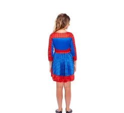 Disfraz de Heroína Arácnida Azul y Rojo para niña
