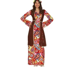 Outlet Disfraz de Hippie con Vestido Largo para Mujer