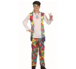 New Disfraz de Hippie Psicodélica para adolescente