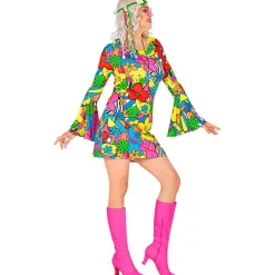 Disfraz de Hippie The 60s Fashion Flower Power Adulto