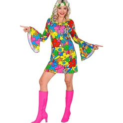 Disfraz de Hippie The 60s Fashion Flower Power Adulto