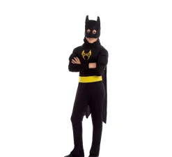 New Disfraz de Héroe Murciélago negro para niño