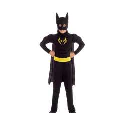 New Disfraz de Héroe Murciélago negro para niño