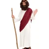 Best Disfraz de Jesús El Mesías o Profeta con bastón para hombre