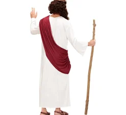 Best Disfraz de Jesús El Mesías o Profeta con bastón para hombre