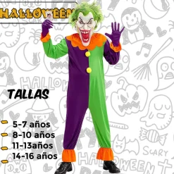Hot Disfraces Lucero Disfraz de Joker Malvado Infantil