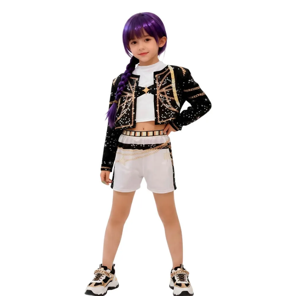 Online Dysmad Disfraz de Kantante K-Pop Pop Star Infantil – Conjunto de 3 Piezas para Niña