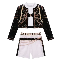 Online Dysmad Disfraz de Kantante K-Pop Pop Star Infantil – Conjunto de 3 Piezas para Niña
