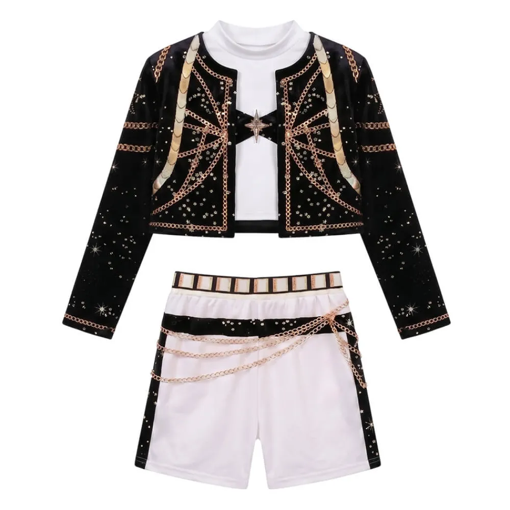 Online Dysmad Disfraz de Kantante K-Pop Pop Star Infantil – Conjunto de 3 Piezas para Niña