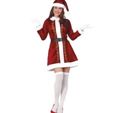 Sale Disfraz de Mamá Noel con Vestido Corto para Mujer