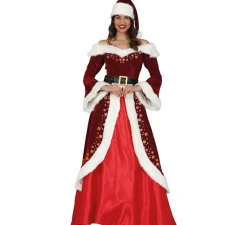 Outlet Disfraz de Mamá Noel con Vestido Largo para Mujer