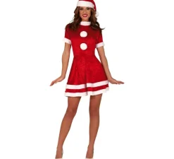 Disfraz de Mamá Noel Corto para mujer