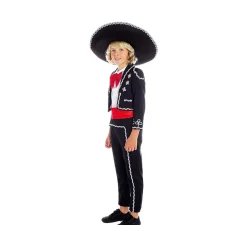 Discount Disfraz de Mariachi Mexicano Negro y Rojo para niño