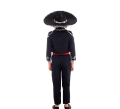 Discount Disfraz de Mariachi Mexicano Negro y Rojo para niño