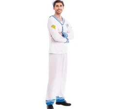 Disfraz de Marinero Blanco Años 60 para hombre