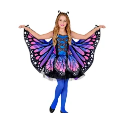 Hot Disfraz de Mariposa Azul con Alas para niña
