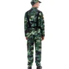 Disfraz de Militar verde Camuflado con Gorra para adulto