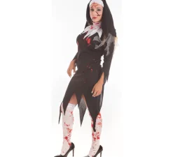 Discount Disfraz de Monja Zombie para Mujer