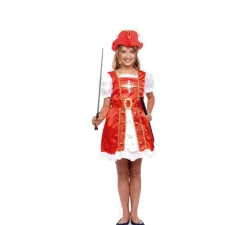 Outlet Disfraz de Mosquetera Roja en Vestido para niña